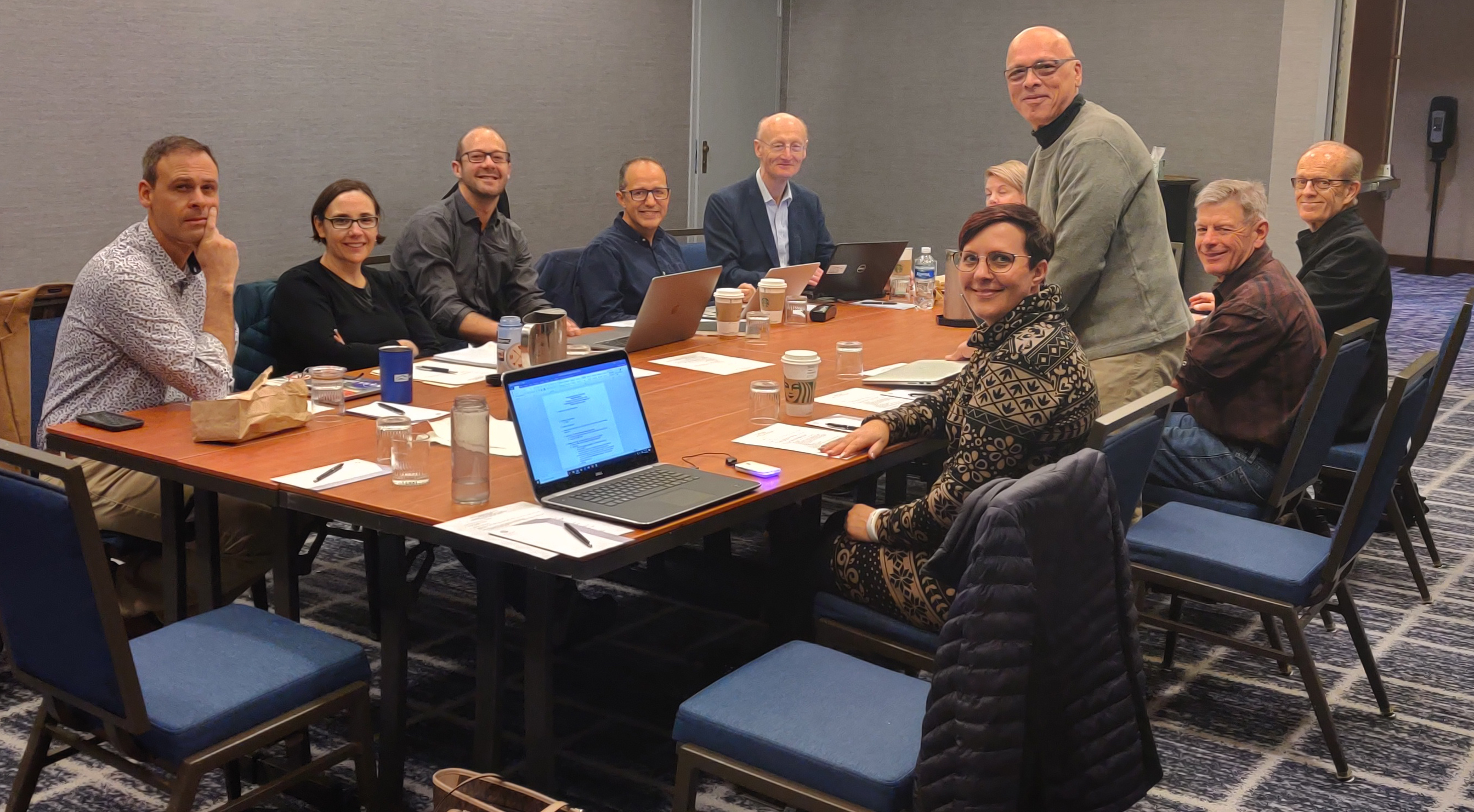 Photo of task group at meeting table